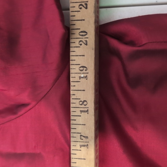 Silk Lore by Beth Terrell red 100 percent silk button up boho blouse size medium - Picture 7 of 9